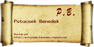 Potucsek Benedek névjegykártya